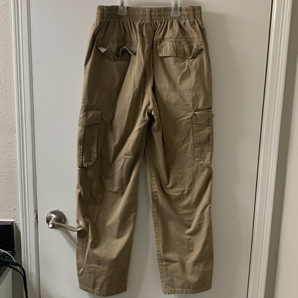 Men Flap Pocket Cargo Pants Khaki S(36) - Picture 2 of 3